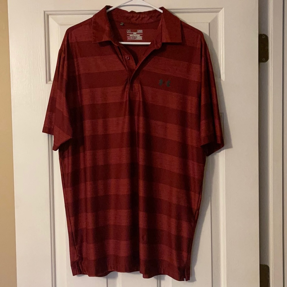 Men’s Maroon Under Armour Golf Polo